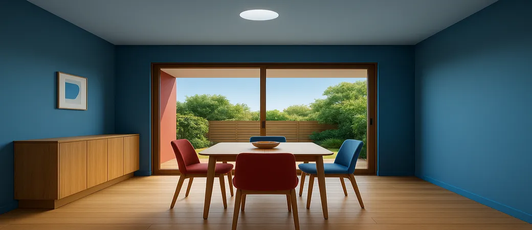 Outdoor-Indoor Flow Skylights That Extend the Light From Deck to Dining