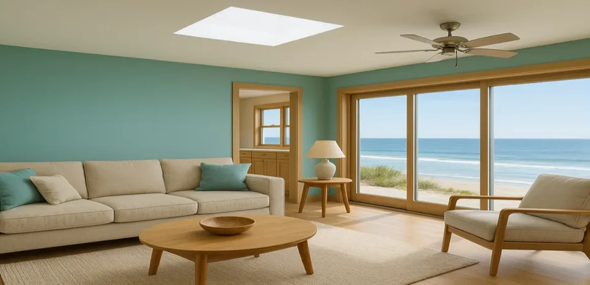 The Cool Coastal Room How Skylights Can Reduce the Need for Electric Lighting in Summer