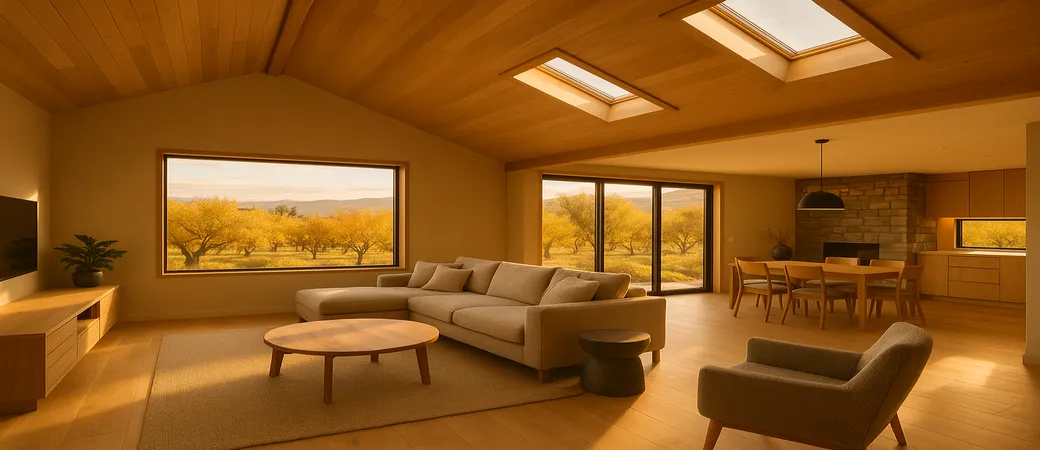 Golden Light Skylights That Celebrate Roxburgh’s Orchard Views