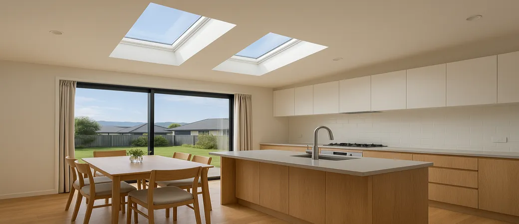 Light over the heart of the home planning kitchen and dining skylights in NZ