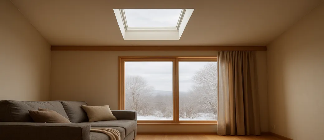 Warmth from above winter skylight planning for South Island homes