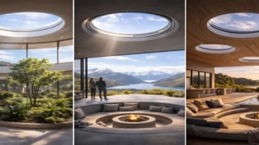 Three circular skylight “hero piece” concepts for NZ architects (Illustrative Only)