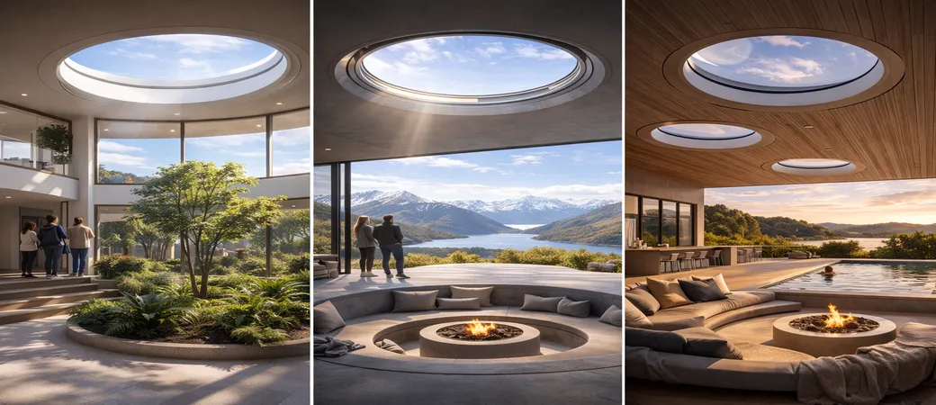 Three circular skylight “hero piece” concepts for NZ architects (Illustrative Only)