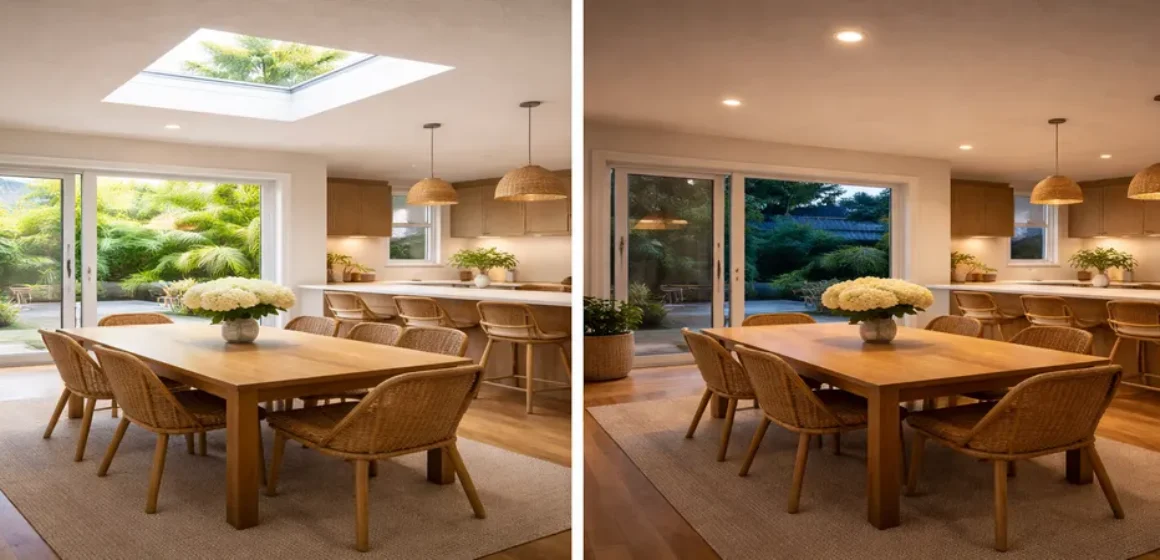 Skylights vs downlights in summer comfort, colour, and running costs