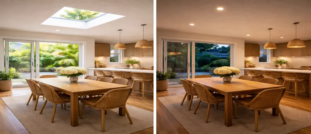 Skylights vs downlights in summer comfort, colour, and running costs