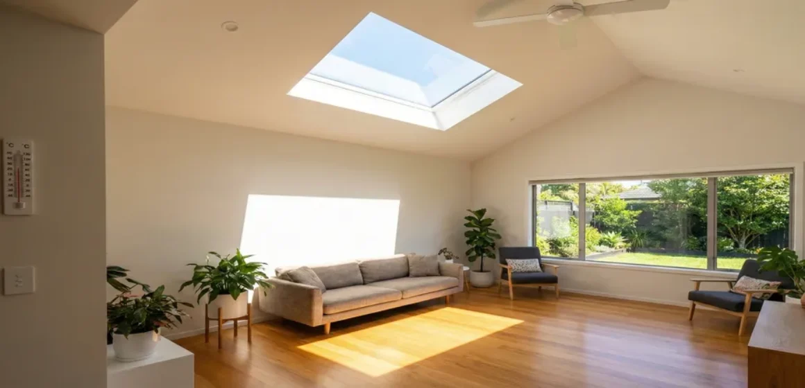 Why your Auckland lounge feels bright but still hot (and how skylight placement changes that)
