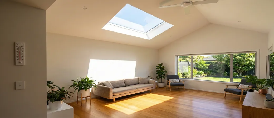 Why your Auckland lounge feels bright but still hot (and how skylight placement changes that)