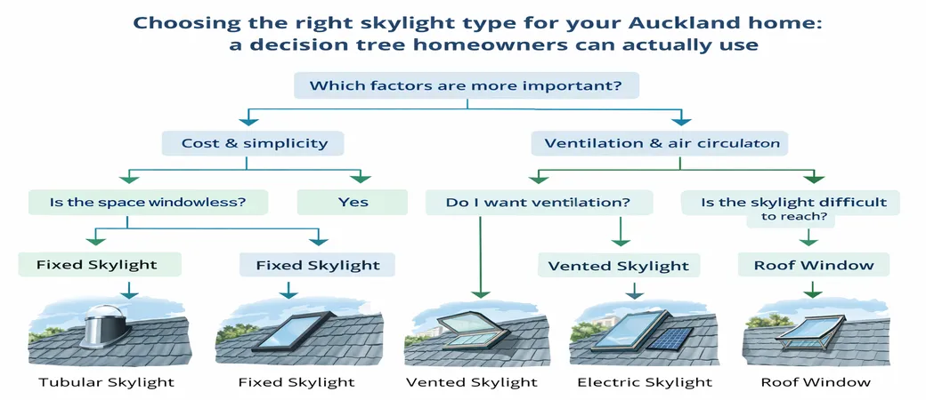 Choosing the right skylight type for your Auckland home a decision tree homeowners can actually use
