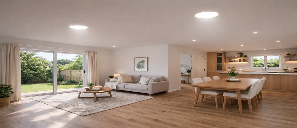 Open-plan renovations how to use top-down light to make spaces feel larger without harsh glare
