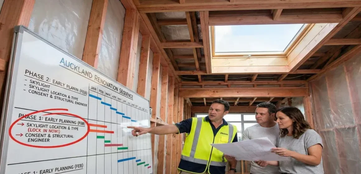 The renovation sequence when to plan a skylight in an Auckland renovation (and what to lock in early)