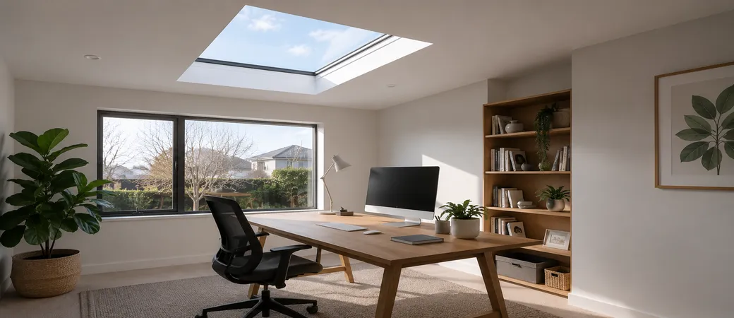 Home Office Skylights in Hamilton Better Winter Daylight Without Screen Glare