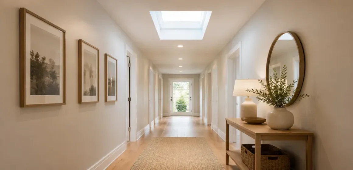 How to brighten a hallway without changing the floor plan