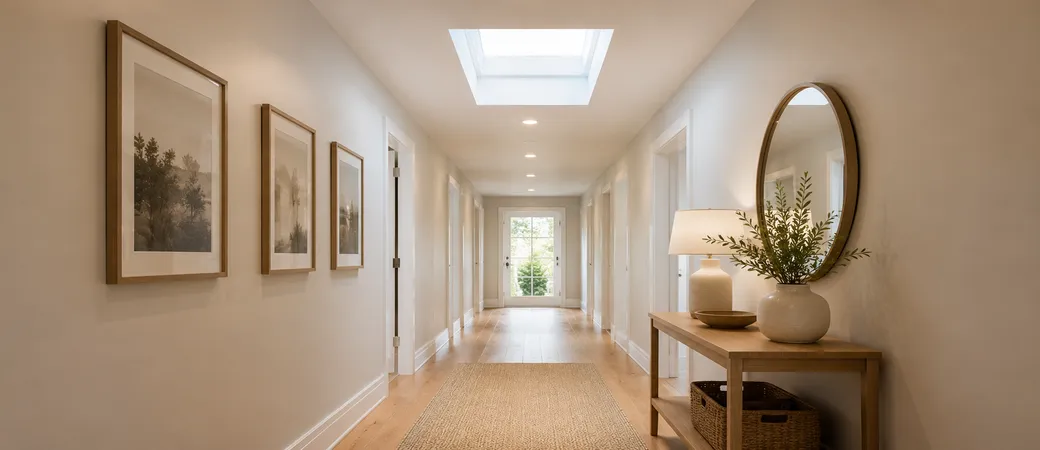 How to brighten a hallway without changing the floor plan