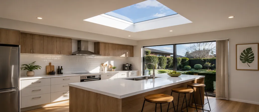 Kitchen Skylights in Hamilton Homes Where Daylight Should Actually Land