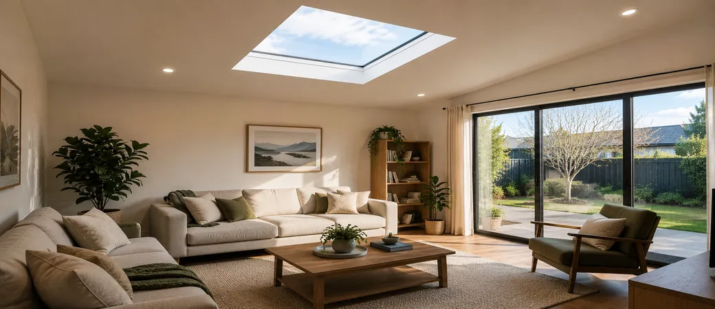 Living Room Skylights in Cambridge Homes Winter Daylight for Everyday Spaces