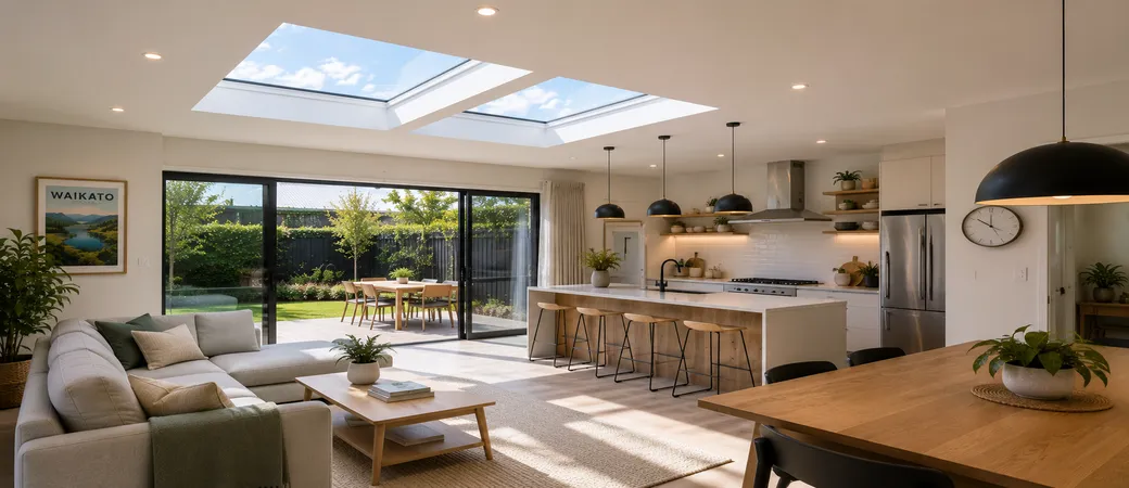 Open-Plan Skylights in Morrinsville Homes Where Overhead Daylight Makes Sense