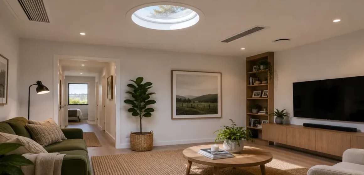 Planning a Skylight Around Ducted Heating, Wiring and Ceiling Services